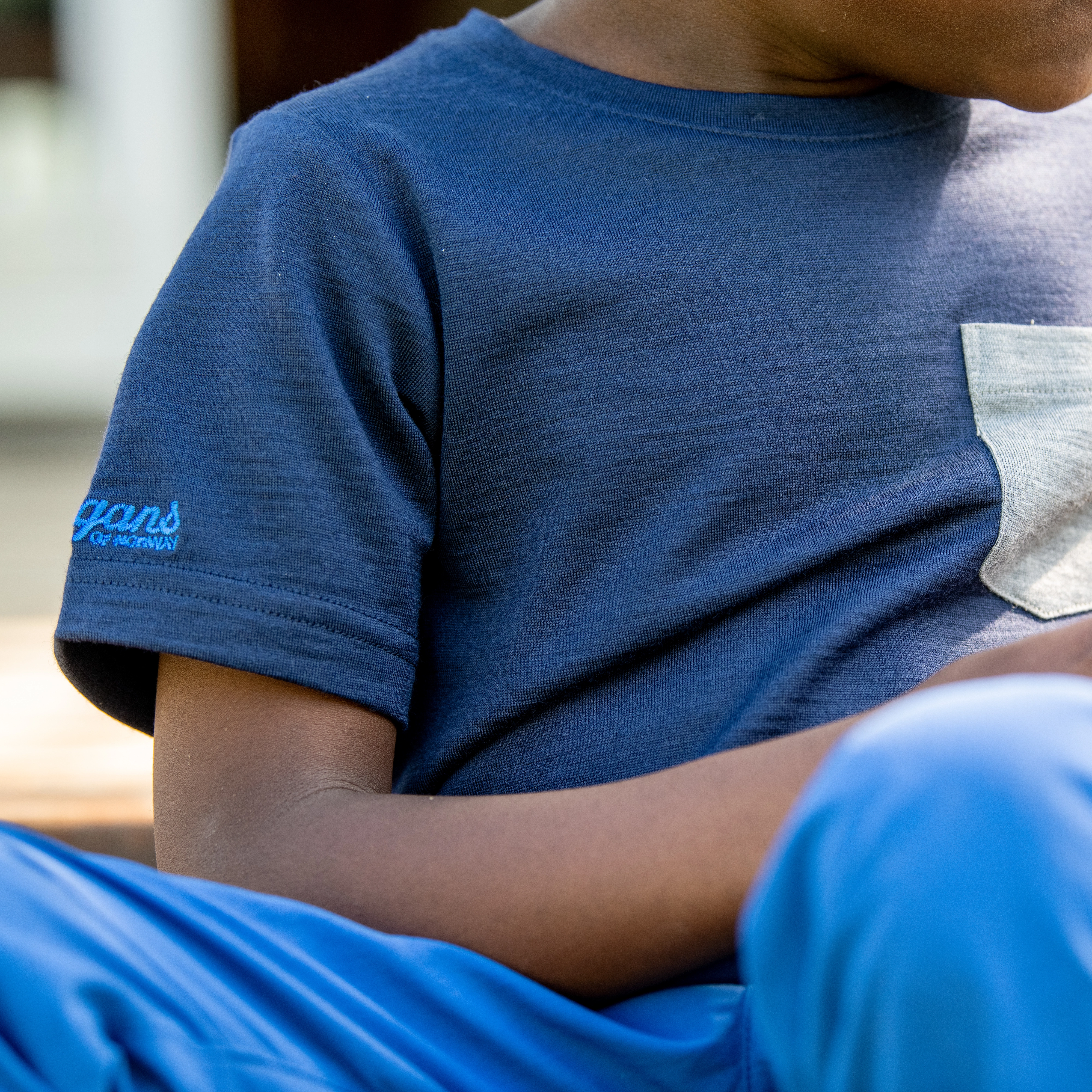 Myske Wool Kids Tee Navy