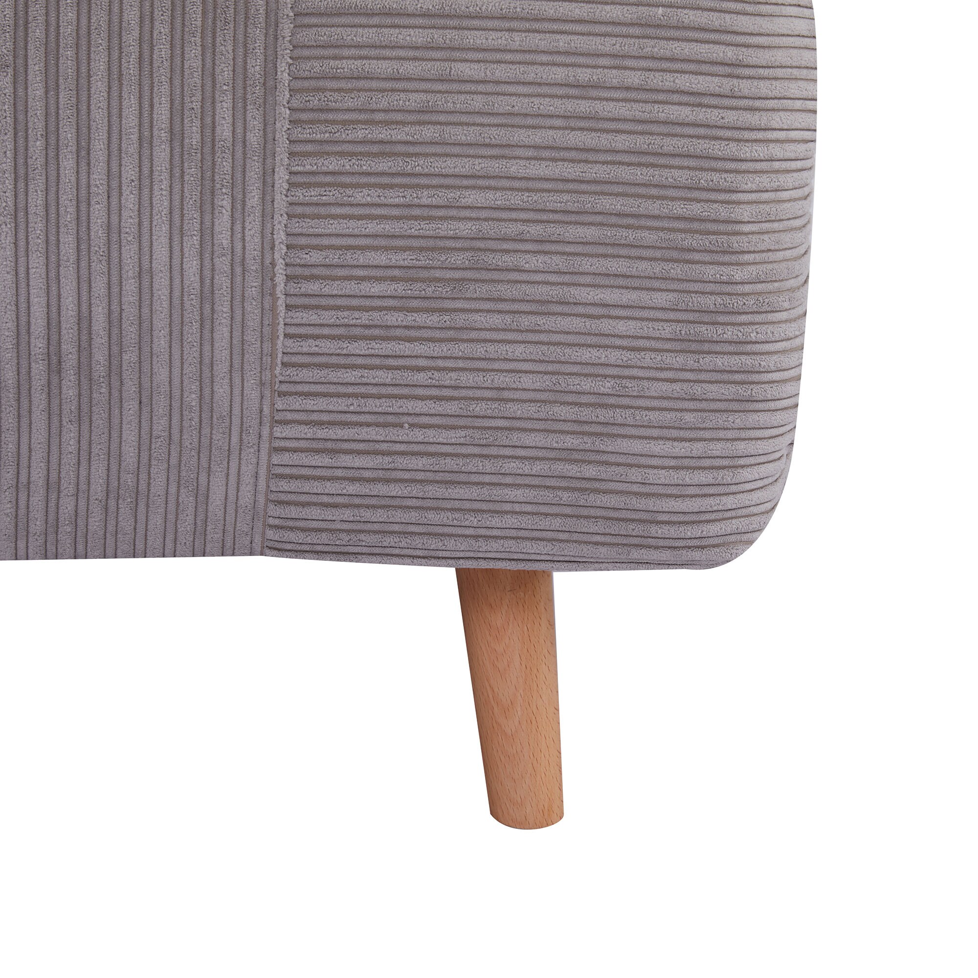 HOMCOM Schlafsofa mit Sitzkissen grau 82L x 89B x 83H cm
