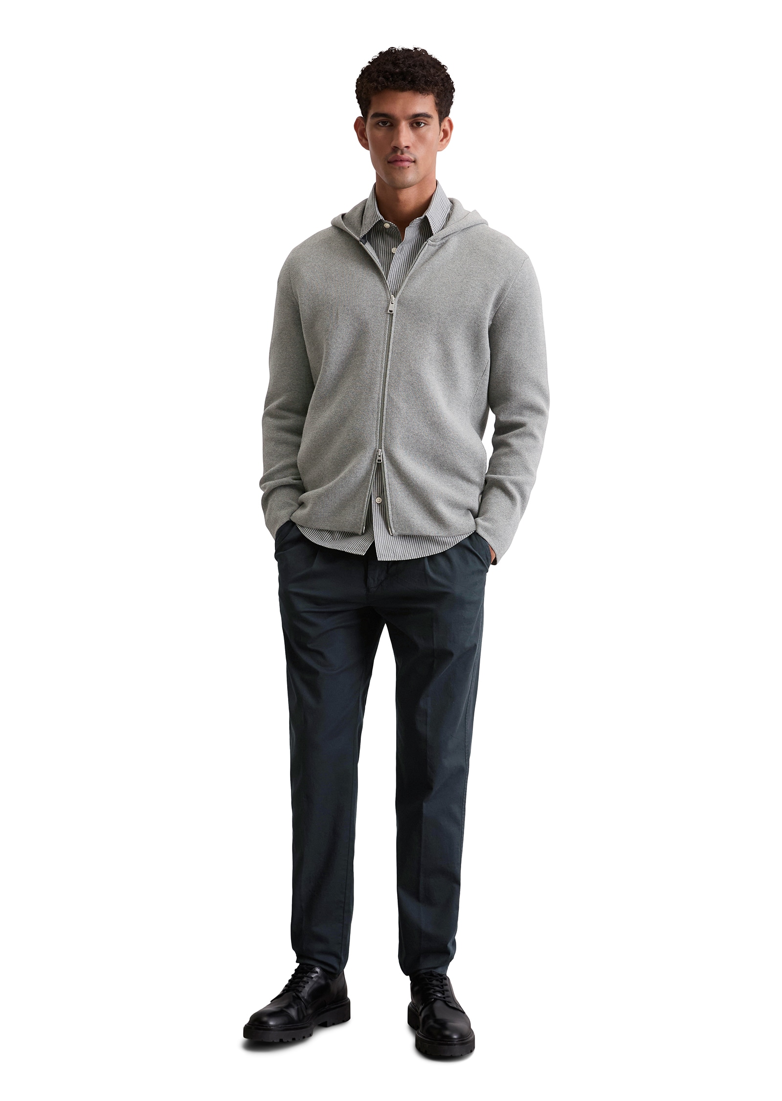 Marc O'Polo Kapuzenstrickjacke , mit Zwei-Wege-Reissverschluss