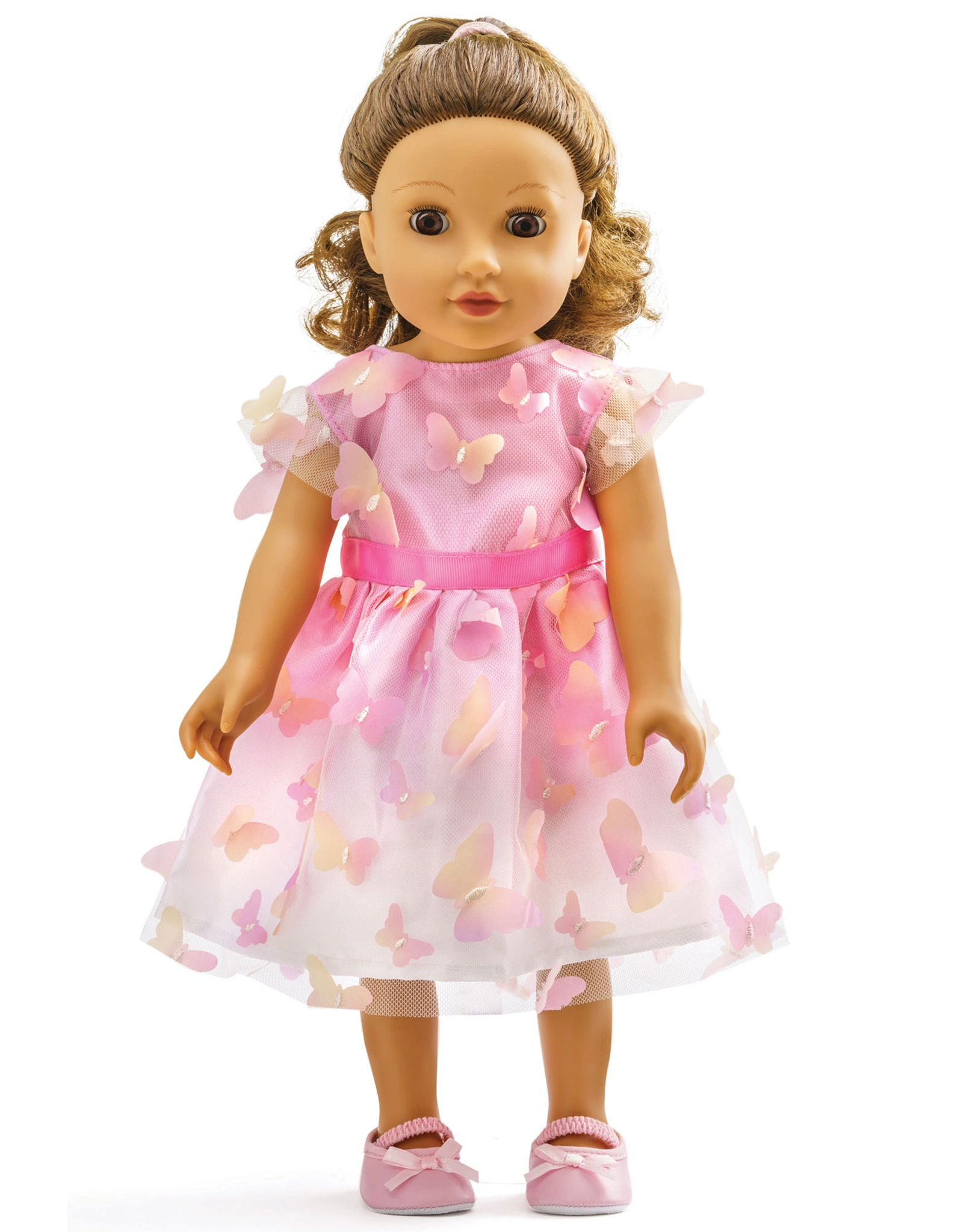 Puppenkleid MARIPOSA (28-35 cm) in pink