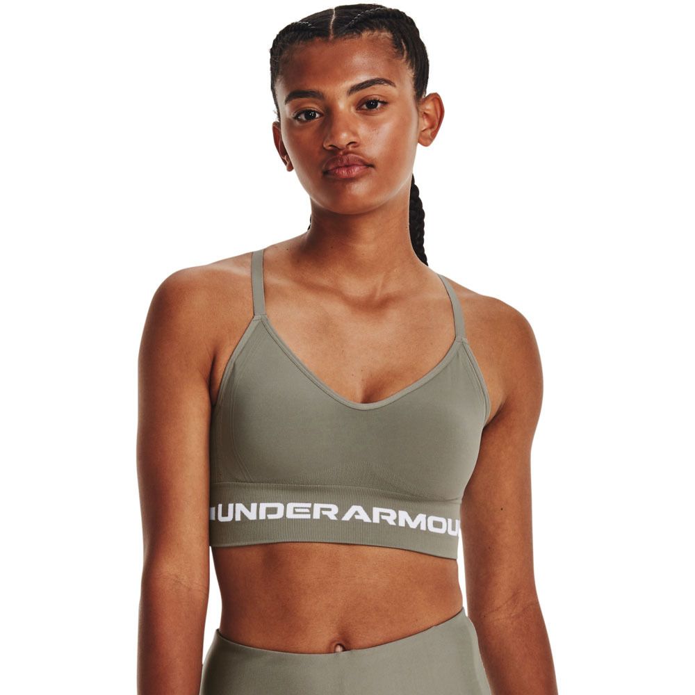 Under Armour SEAMLESS LOW LONG - Brassière Femme vert