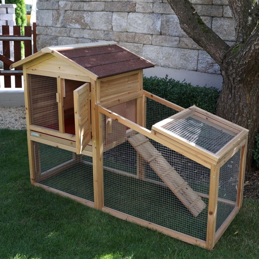 Maison pour rongeurs freetime 140x65x100 cm bois vernissé