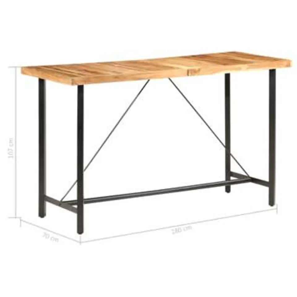 vidaXL Bartafel 180x70x107 cm massief acaciahout
