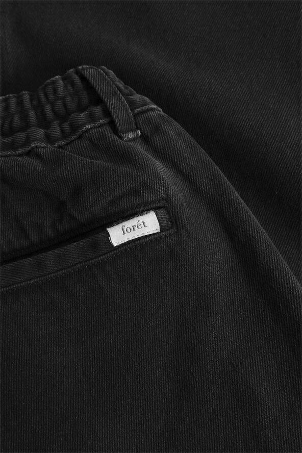 Forét CLAY PANTS Washed black den