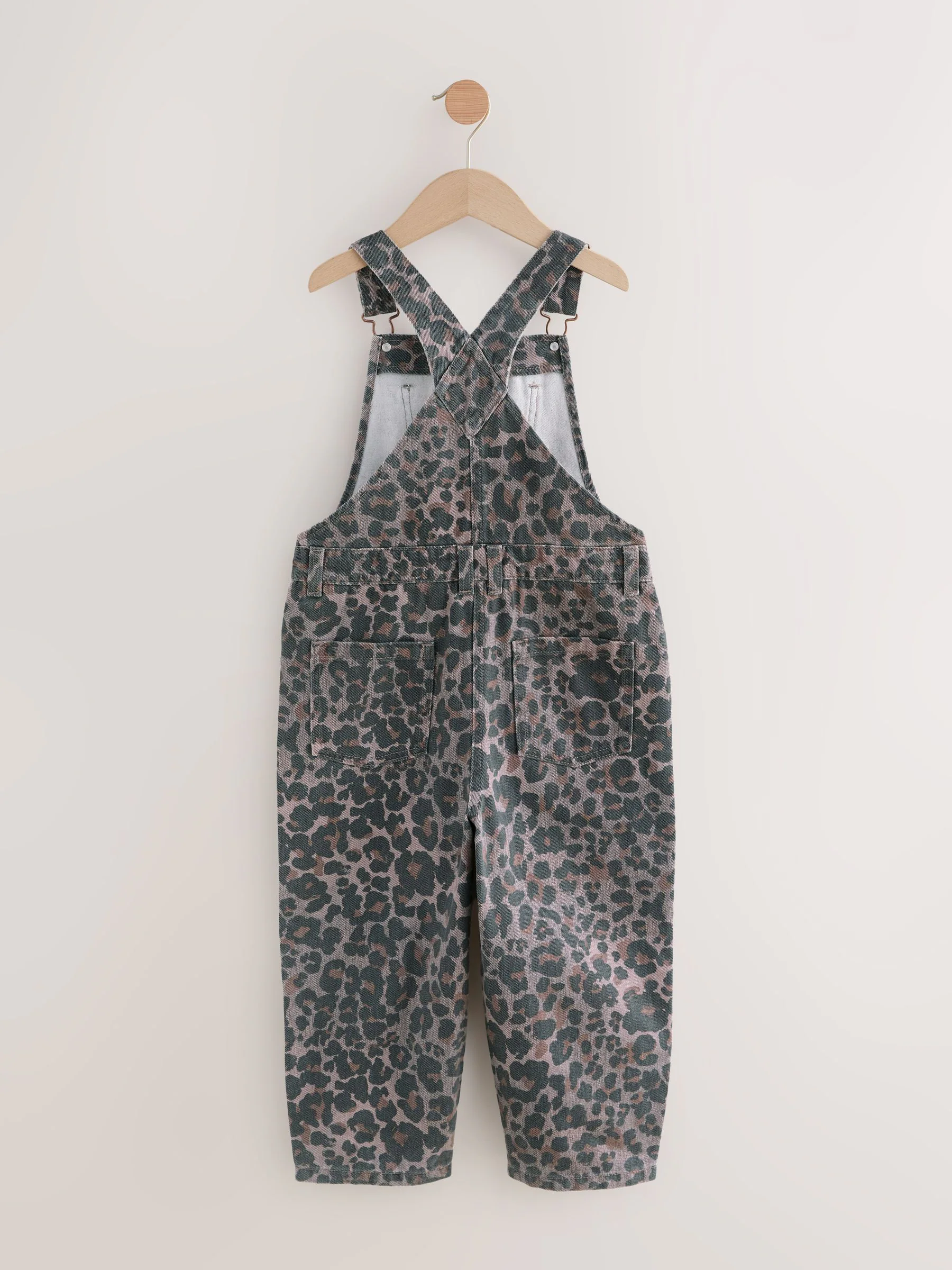 Chocoladebruin - Animal Print Dungaree (3-16yrs)