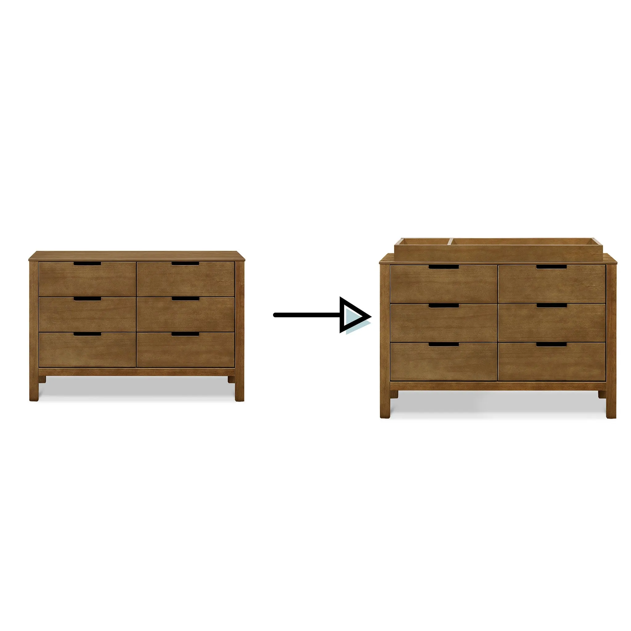 DaVinci Bureau 6 Tiroirs Colby - Noyer