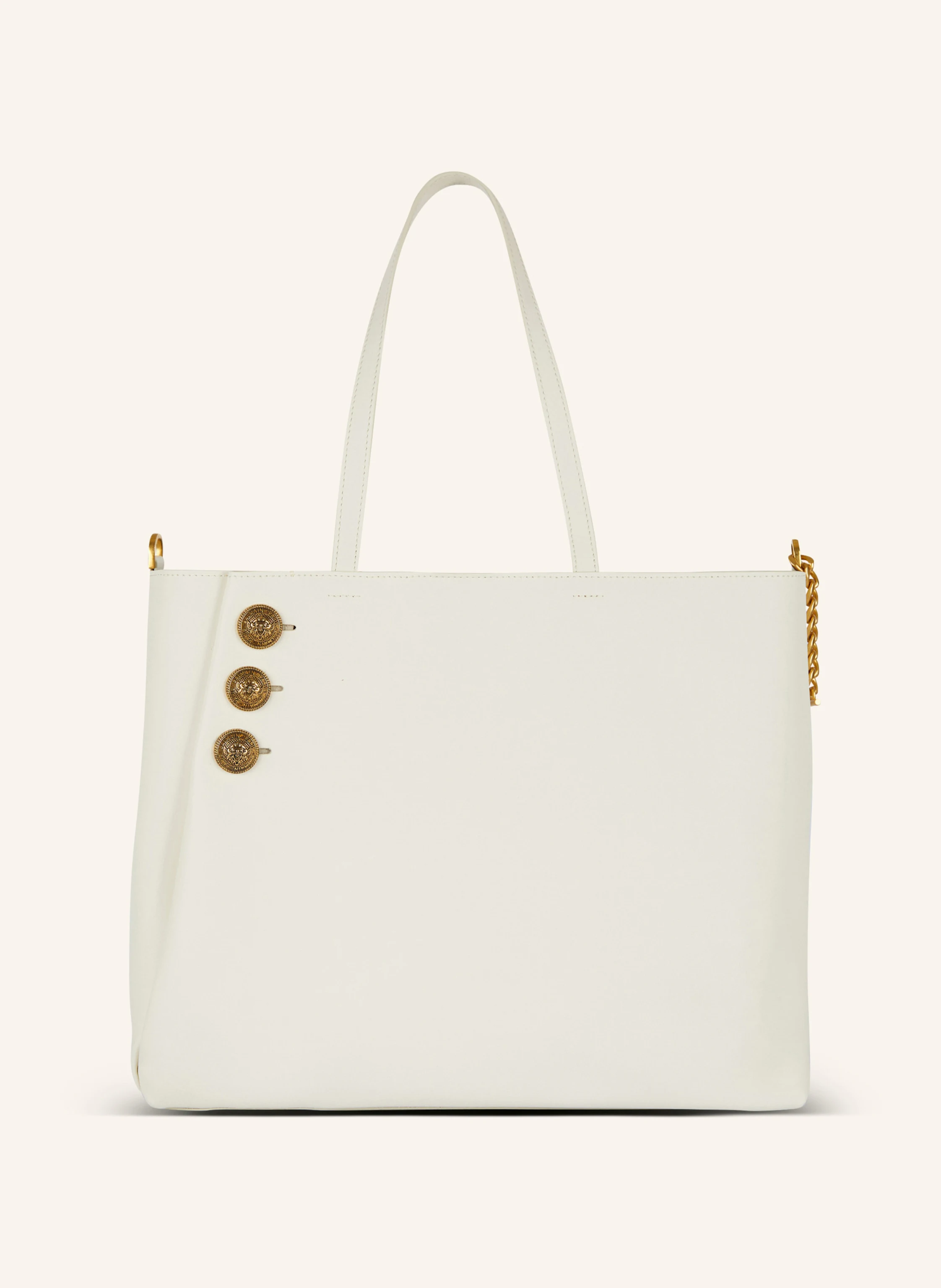 BALMAIN Shopper Emblčme aus Leder