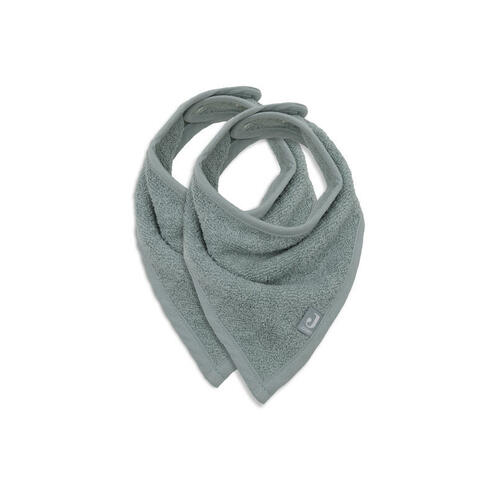 Lot de 2 bavoirs bandana éponge Basics - Sea green - JOLLEIN