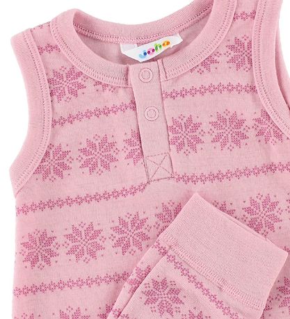 Joha Sparkedragt - Uld/Polyamid - Rosa m. M?nster