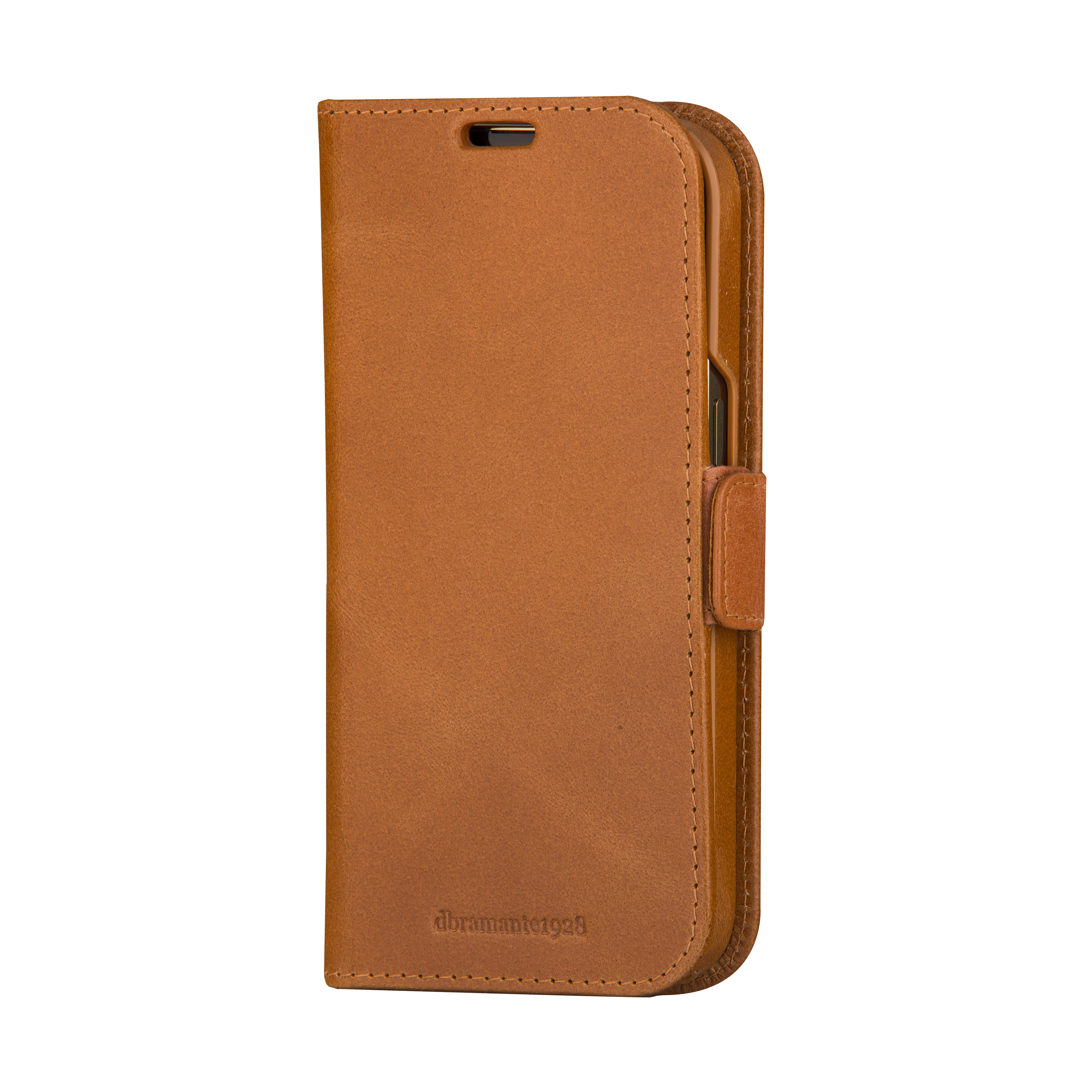 iPhone 15 Pro 2in1 Wallet Case Echtleder Tasche mit RFID Schutz Lynge (LY61GT001861) - Tan