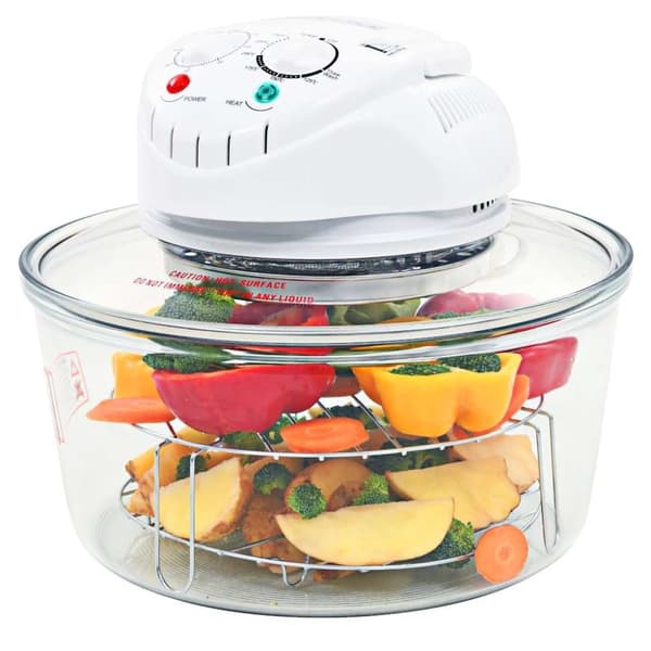vidaXL Halogen konveksjonsovn med forlengelsesring 1400 W 17 L