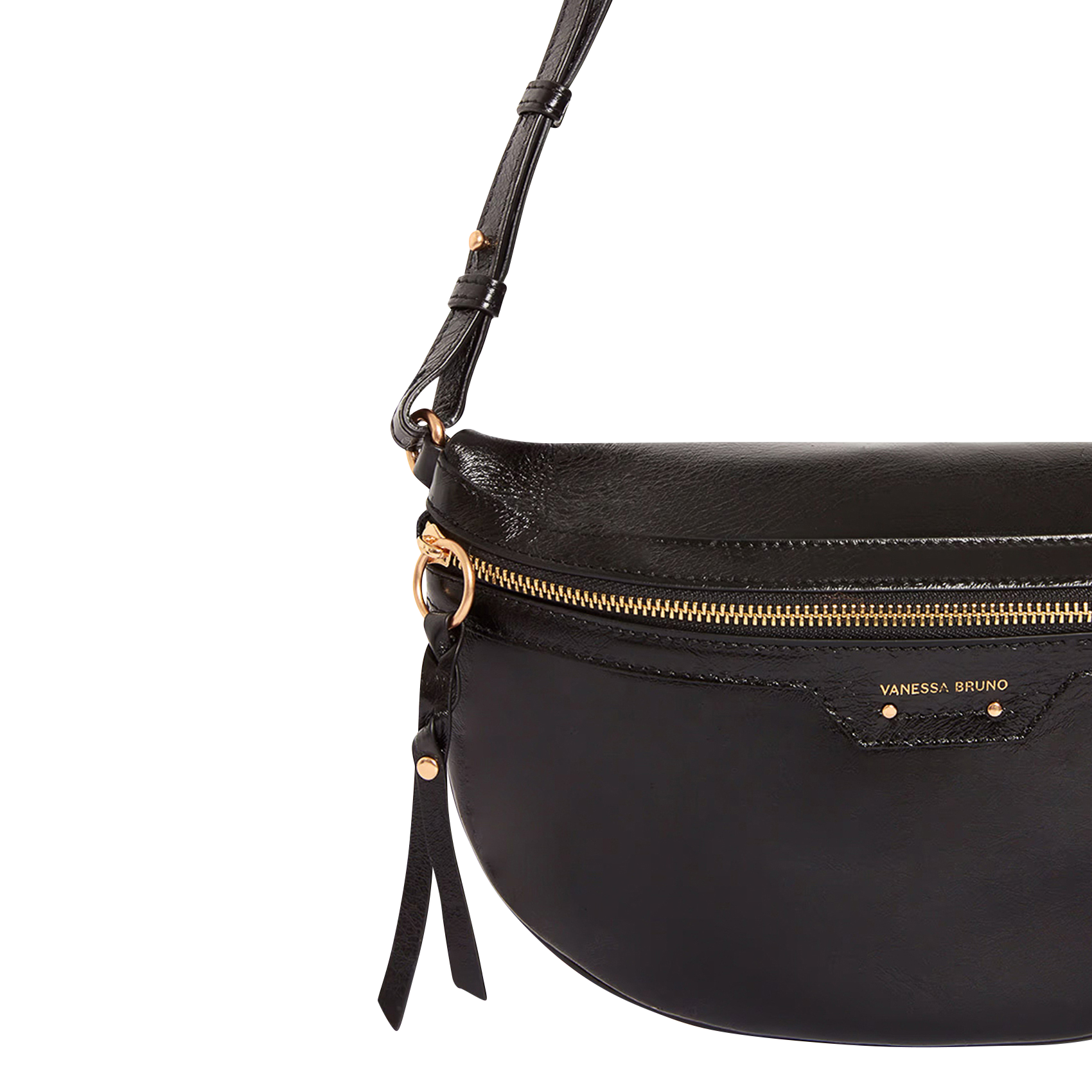 Sac bandoulière en cuir | Noir