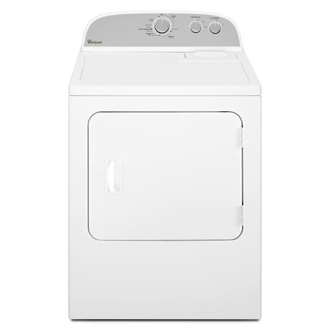 Secadora elétrica Whirlpool de 7 pés cúbicos (branca)