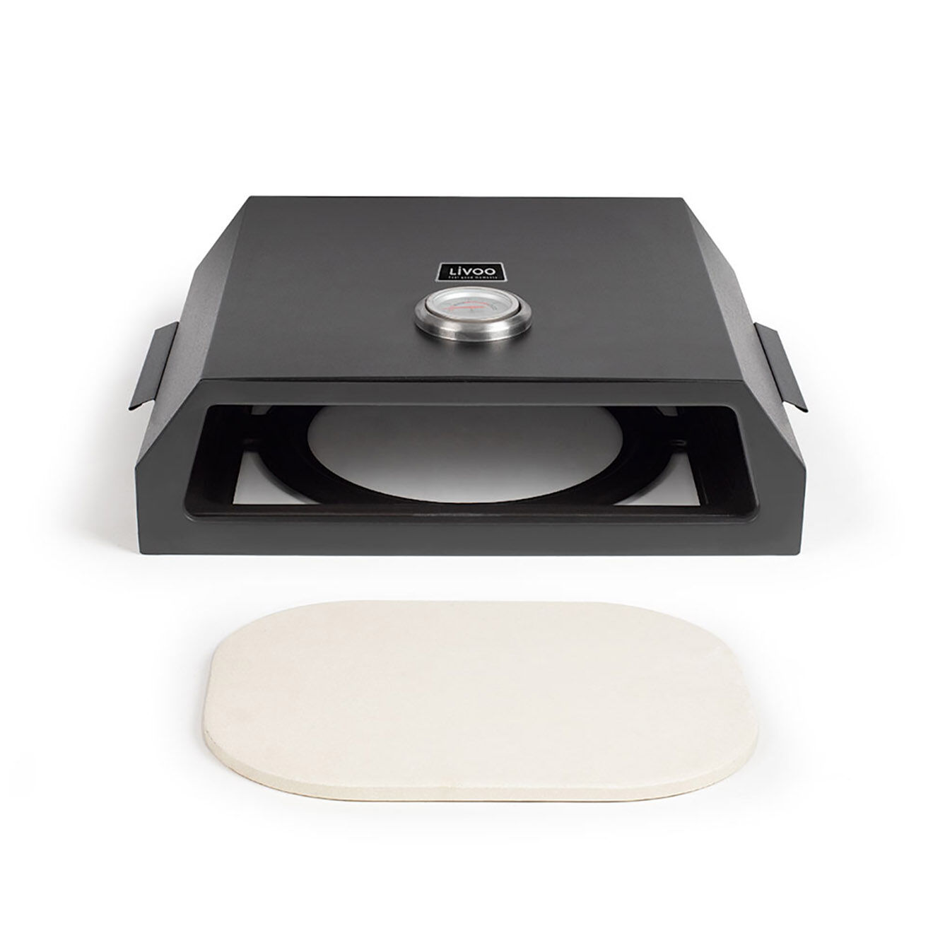 Livoo Four à pizza pour barbecue noir - 41.5x16x48 cm