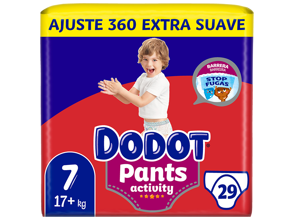 FRALDAS CUECA DODOT ACTIVITY EXTRA T7 17 KG 29UN