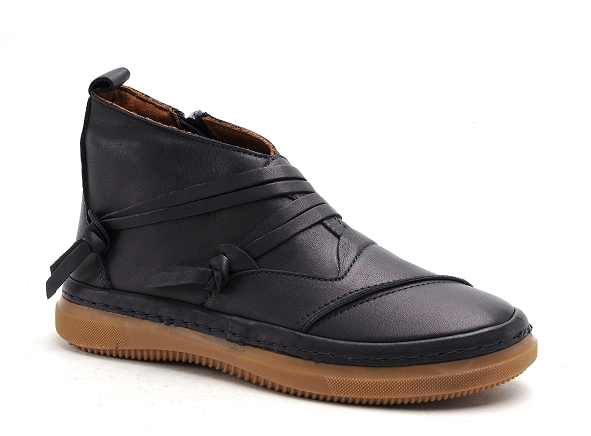 Coco abricot boots bottine plates femme pollat  mollat bleu