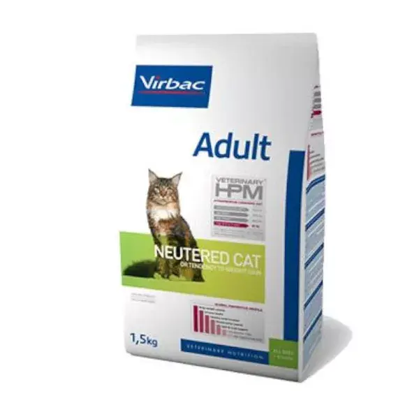 Croquetes Virbac Veterinary hpm para Gatos Adultos Castrados (+12 meses) 1,5kg