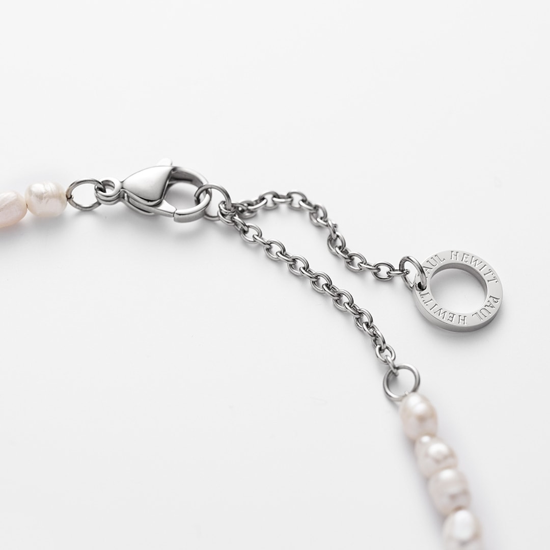 Paul Hewitt Charm-Halskette Pearl Marinium Ocean Steel Silbrig