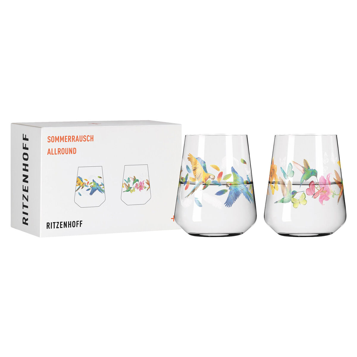 Ritzenhoff Sommerrausch No 3 & 4 vannglass, 2-pakning