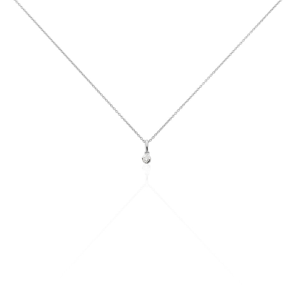 Collier Cicelie Or Blanc Diamant