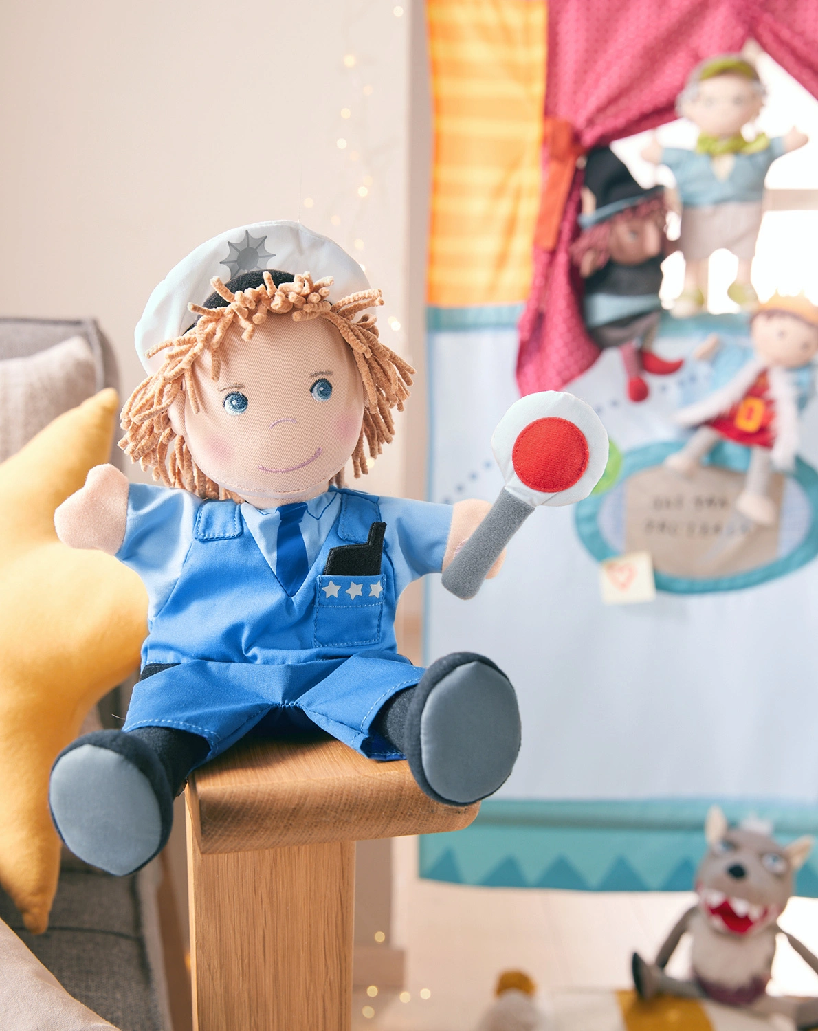 Handpuppe POLIZEI in blau