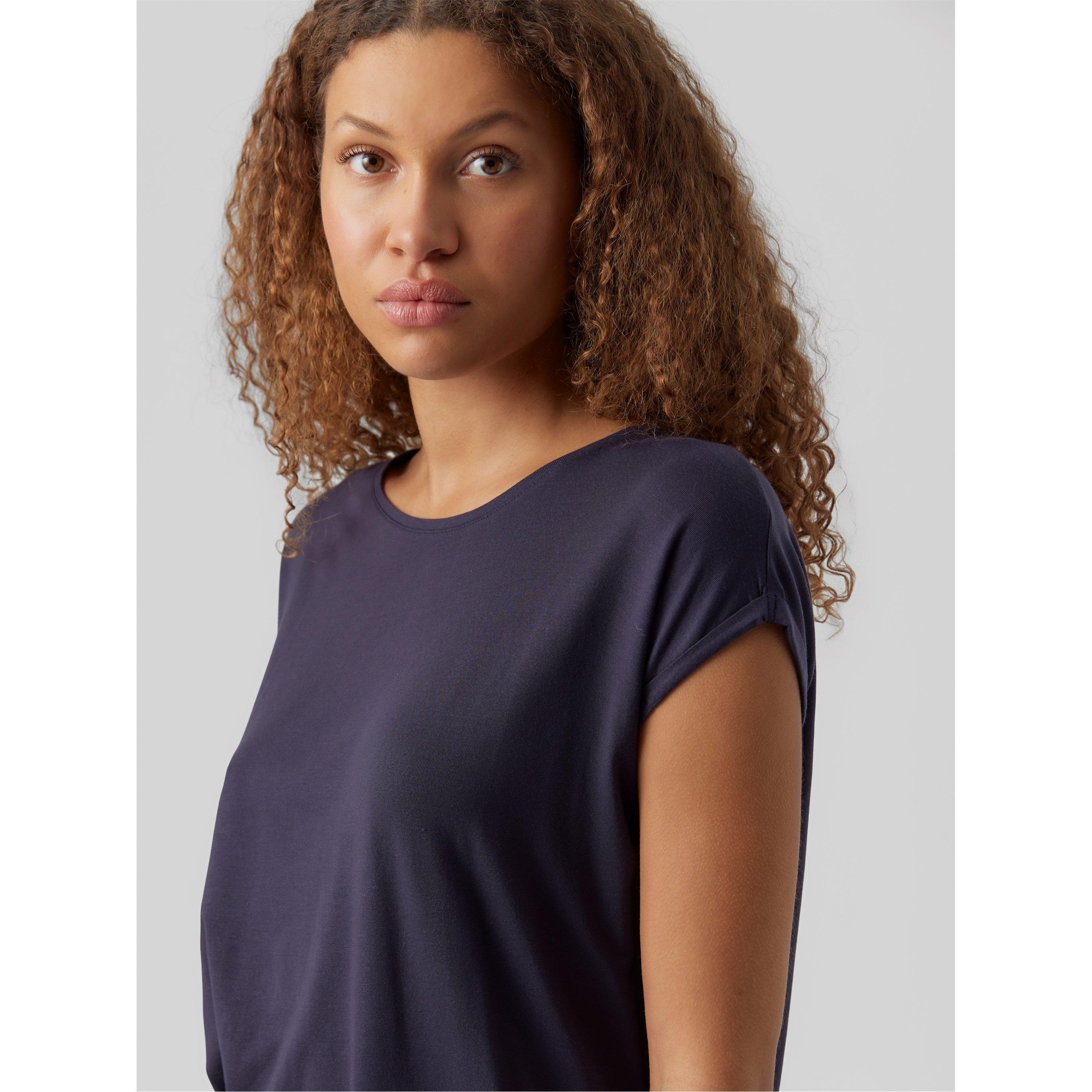 Vero Moda VM Ava Plain Short Sleeve T Shirt Womens