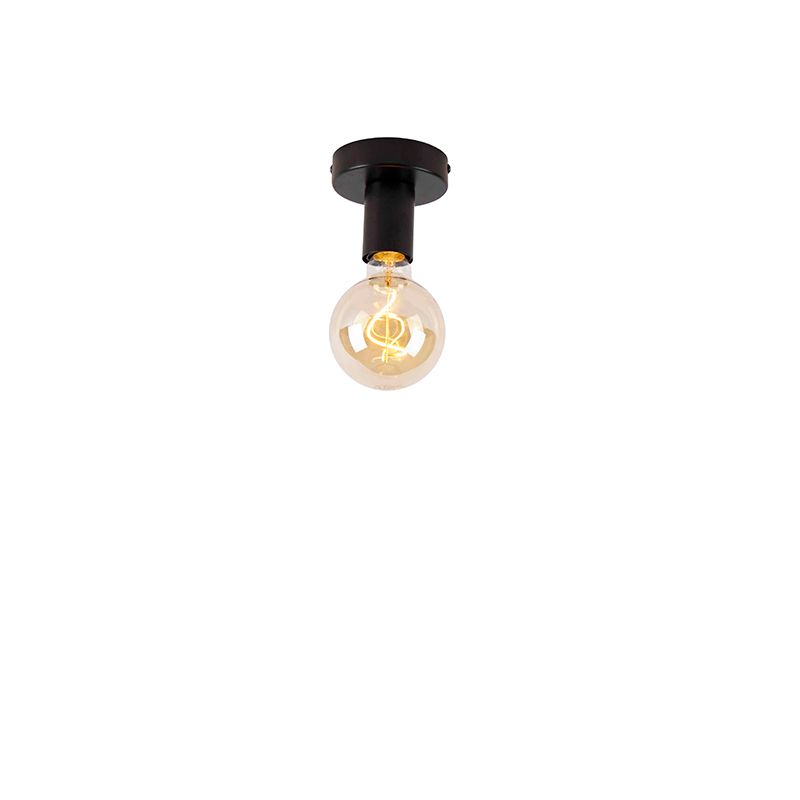 Moderne plafondlamp zwart 9 cm - Facil