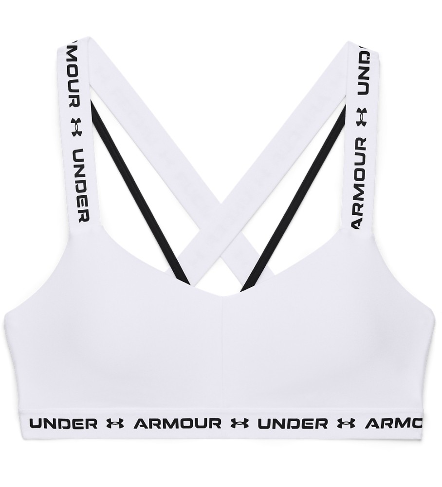 Sutiã esportivo Under Armour UA Crossback Low, branco