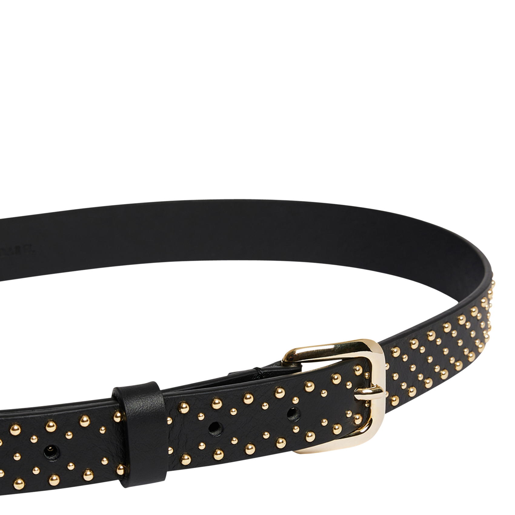 AMY - Ceinture boucle en cuir | Noir
