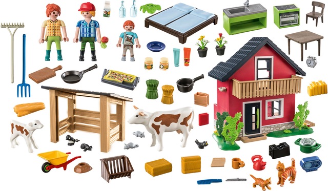 Playmobil® Konstruktions-Spielset »Bauernhaus  (71248), Country« teilweise aus recyceltem Material; Made in Germany