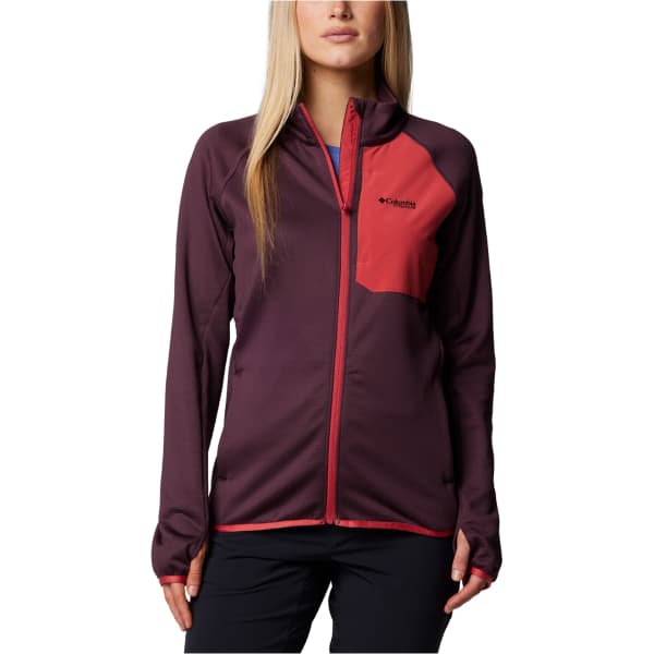 Veste polaire randonnée COLUMBIA W TRIPLE CANYON GRID FLEECE FZ MOONVISTA/DAREDEVIL