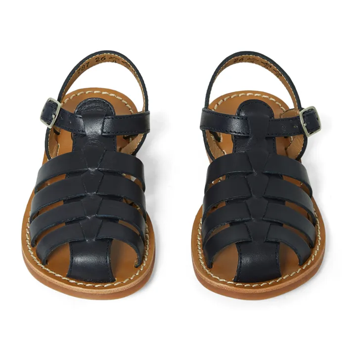 Pom d'Api Sandales Plage Stitch Dad | Bleu marine