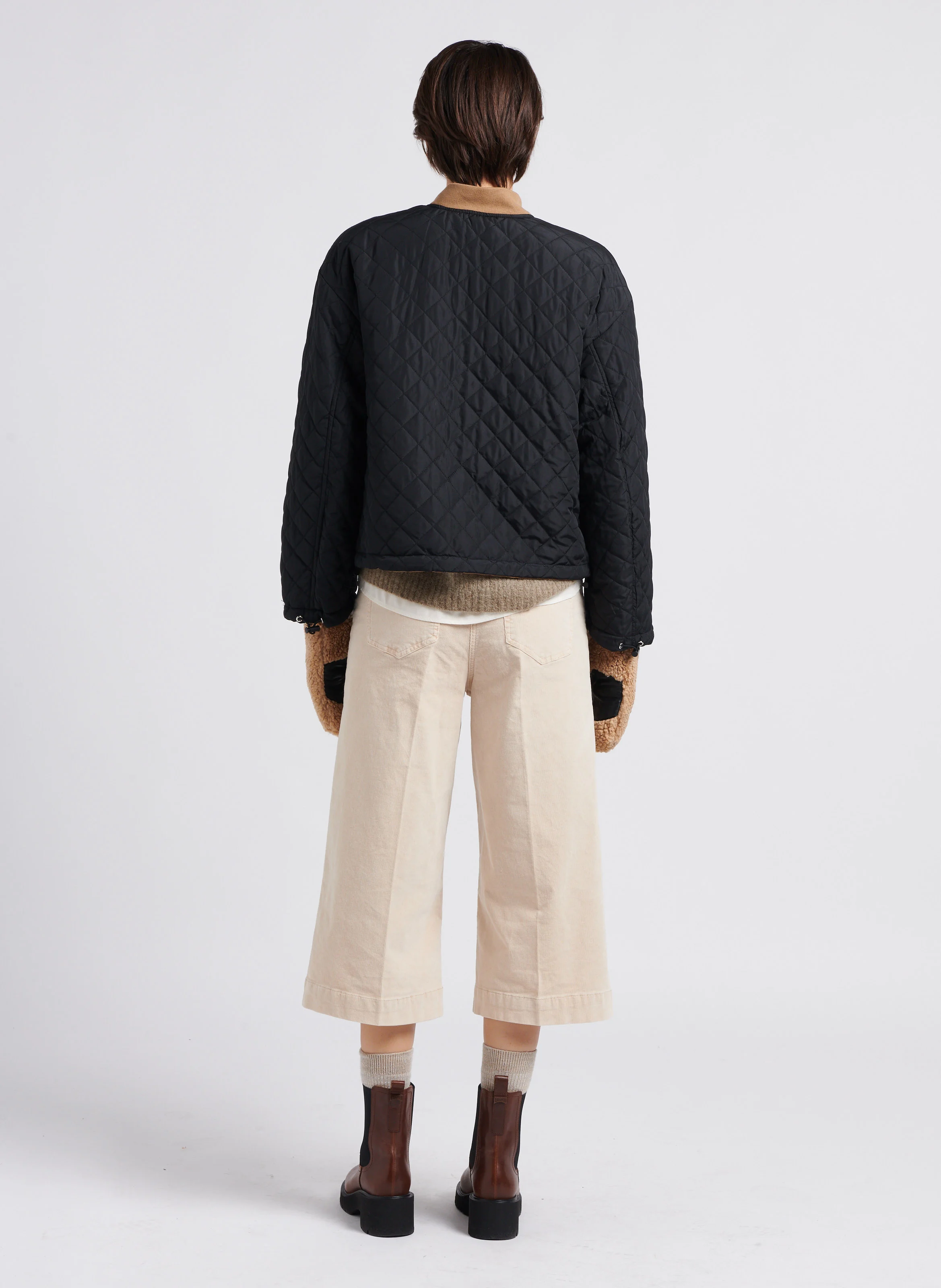 CILIE - Blouson col montant| Marron
