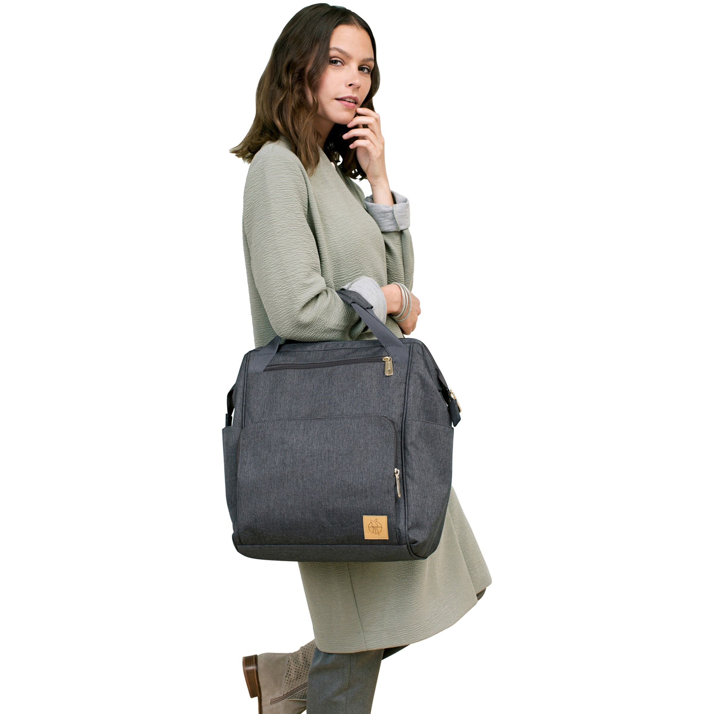 Lässig - GLAM Wickelrucksack Goldie anthrazit
