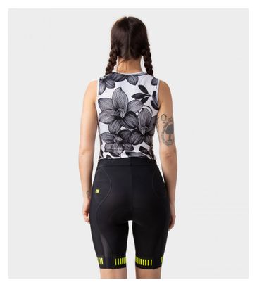 Cuissard Femme Sans Bretelle Alé Strada Noir/Jaune Fluo