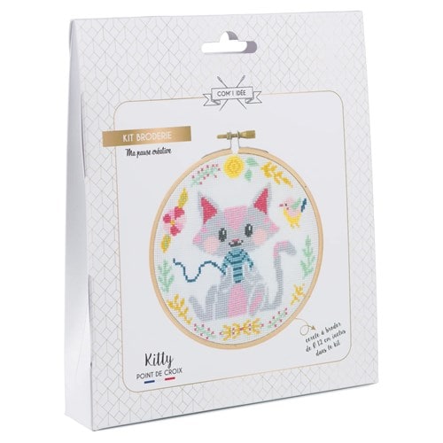 Kit point de croix - kitty com'1