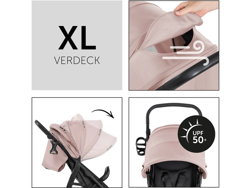 Hauck Buggy Rapid 4D Dusty Rose Stylischer Buggy für Stadt und Land