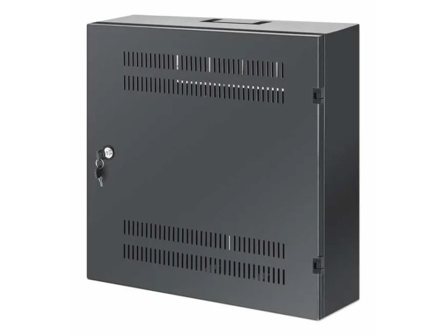 Intellinet 713689, Vægmonteret stativ, 2U/4U, 60 kg, Nøglelås, 8,5 kg, Sort