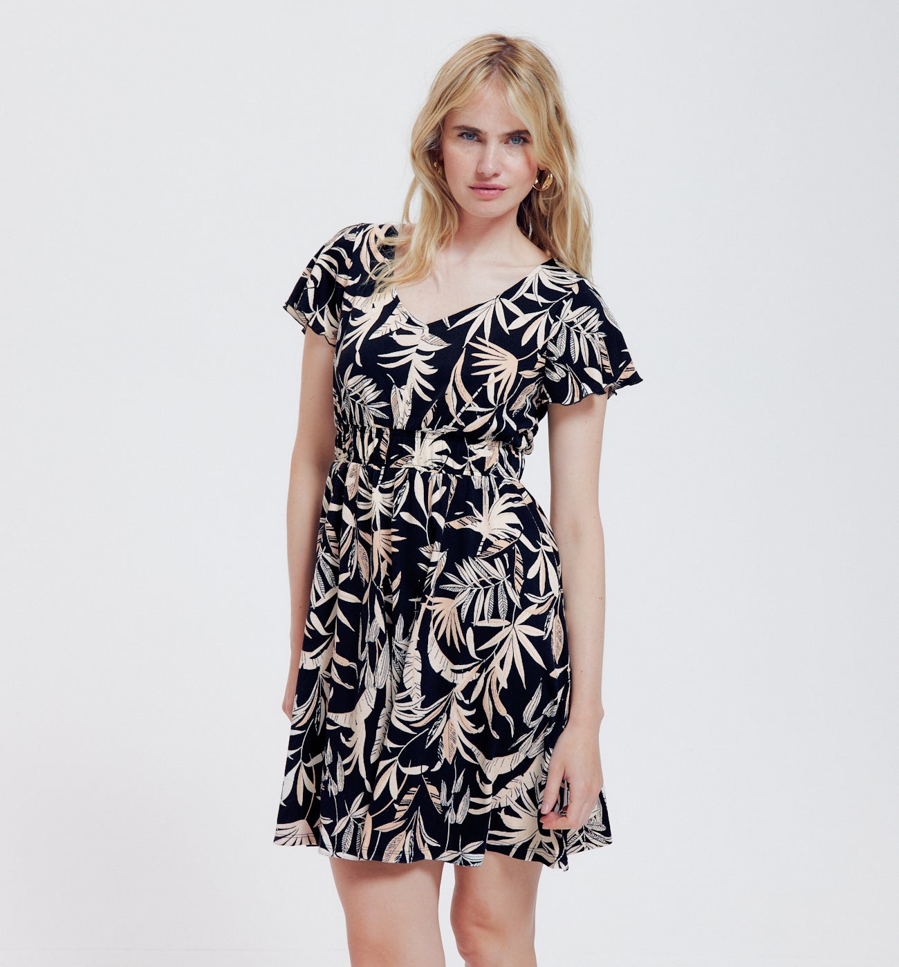 Robe imprimée Femme - Imprimé noir