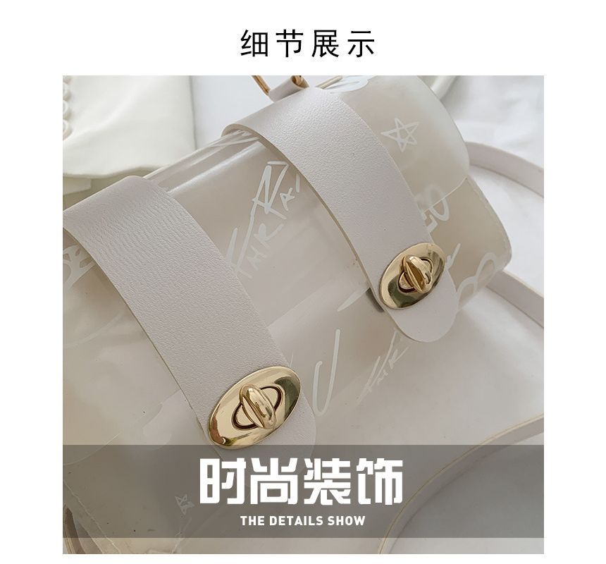 NewTown - Flap Graffiti Transparante Crossbody Tas