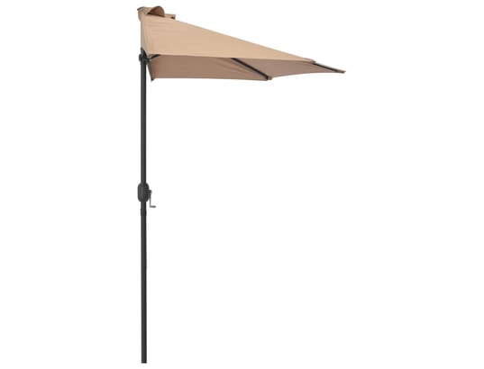 VIDAXL - Parasol de balcon avec mât en aluminium taupe 270x135 cm dem...