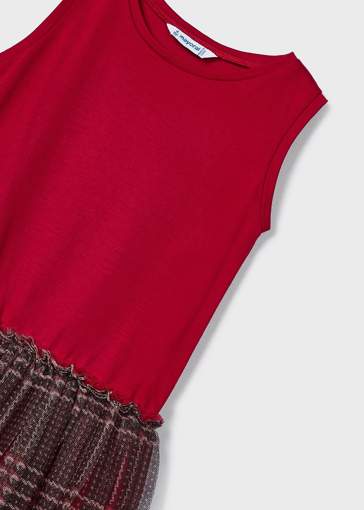 Vestido de tule com suéter para meninas