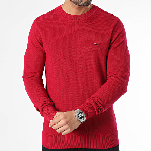 Pull Col Rond Chain Ridge 3511 Bordeaux