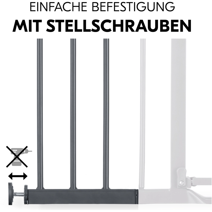 hauck Verlängerung für Türschutzgitter Safety Gate 9 cm Dark Grey