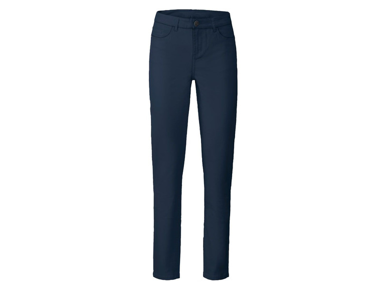Smalle broek van een katoenmix met hoge taille