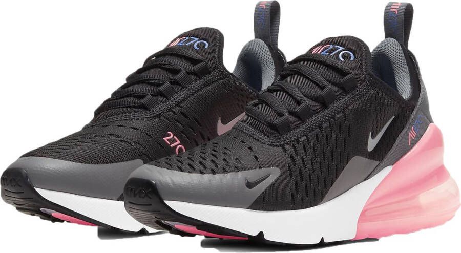 Nike Air Max 270 Junior Black Smoke Grey Sunset Pulse Metallic Silver Kind