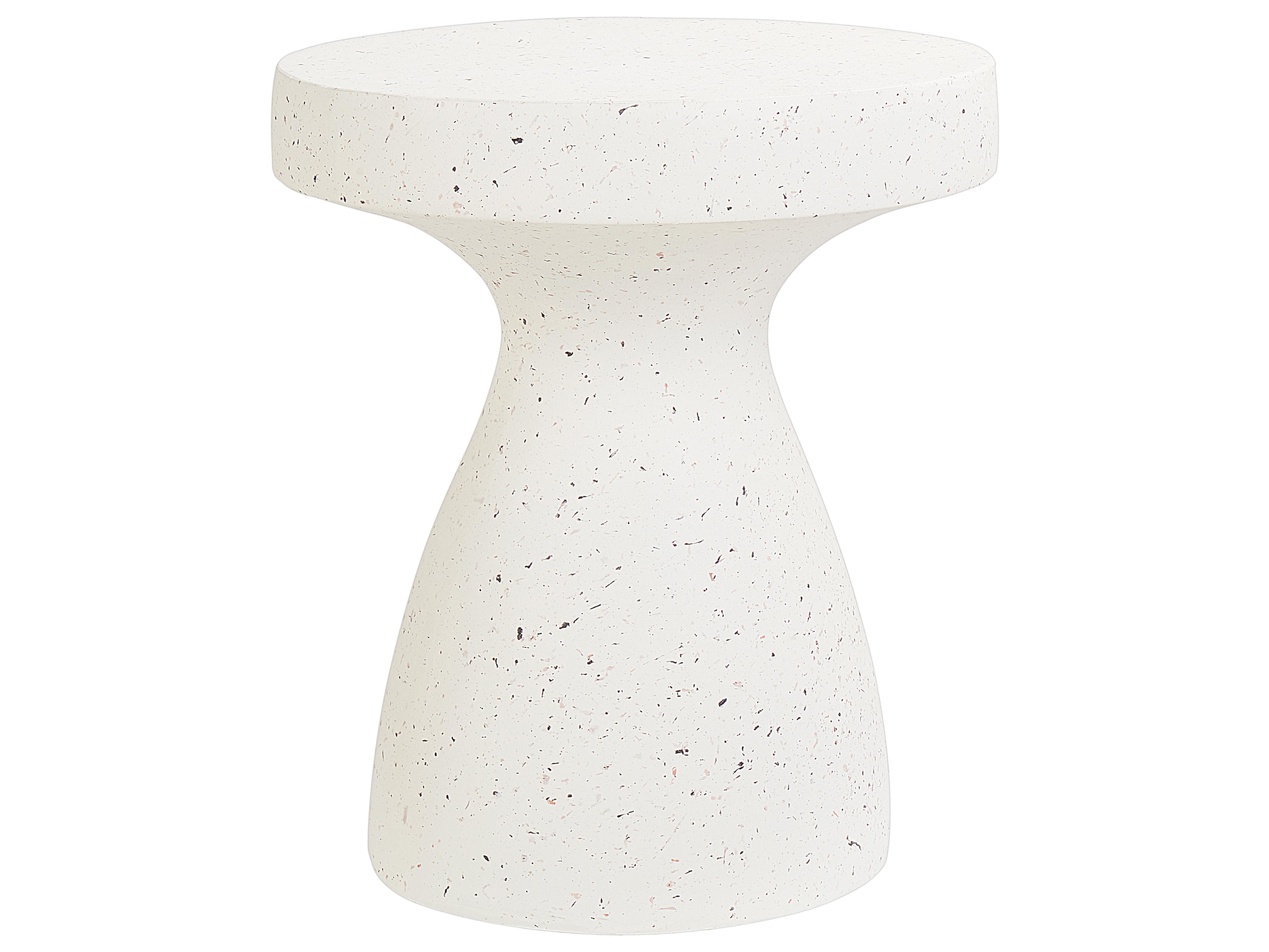 Bijzettafel BIVIERE 39 cm 39 cm Terrazzo-effect Wit terrazzo