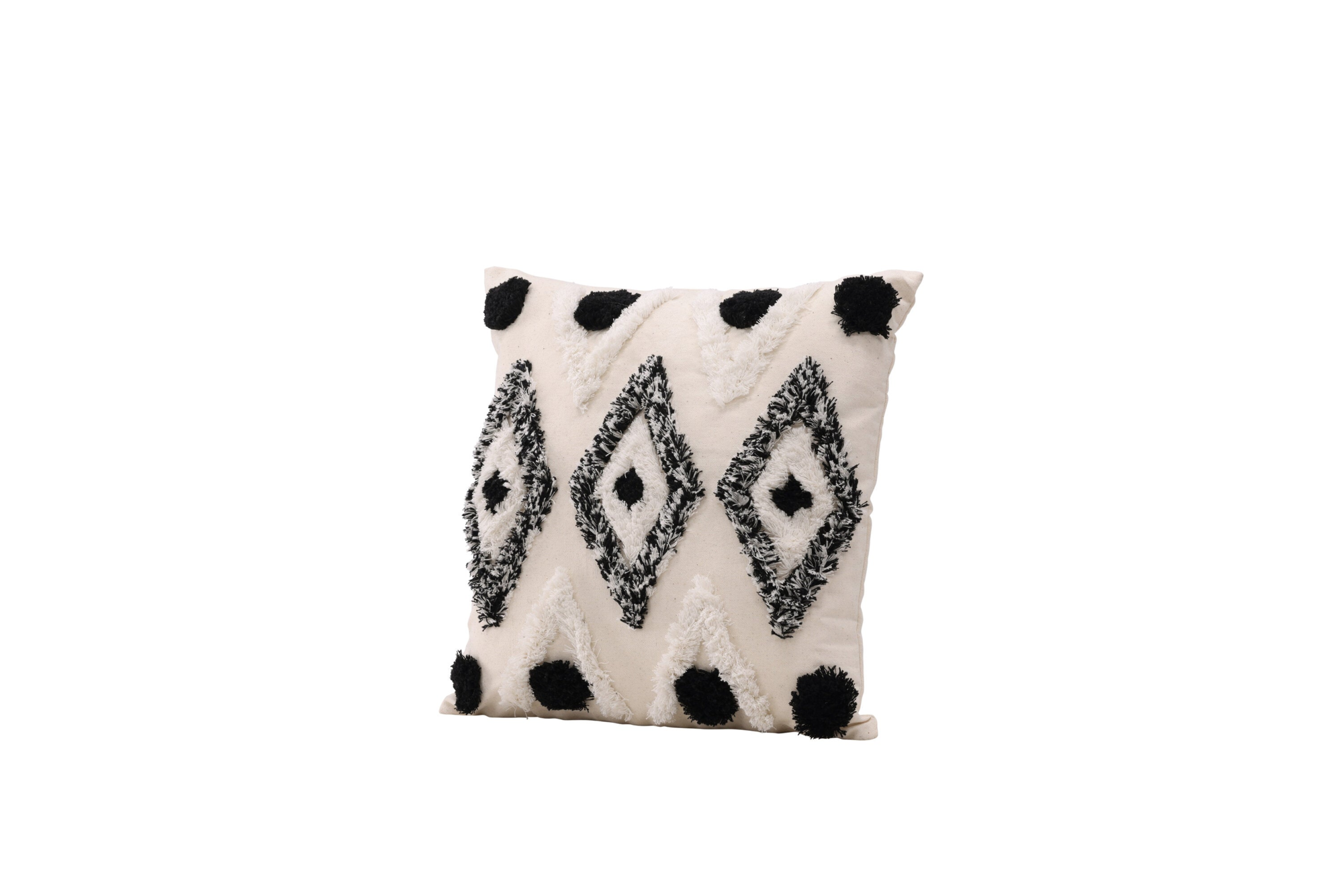 Nuta Kussenhoes 45x45cm - Zwart/wit