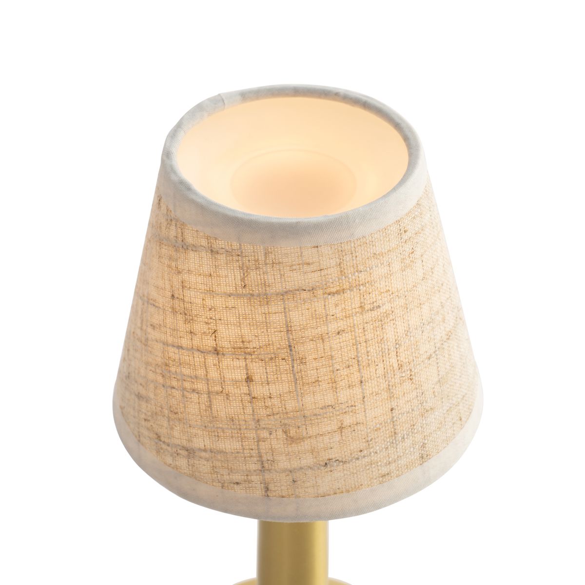 Set van 2 tafellampen goud met beige RGBW oplaadbaar - Elise