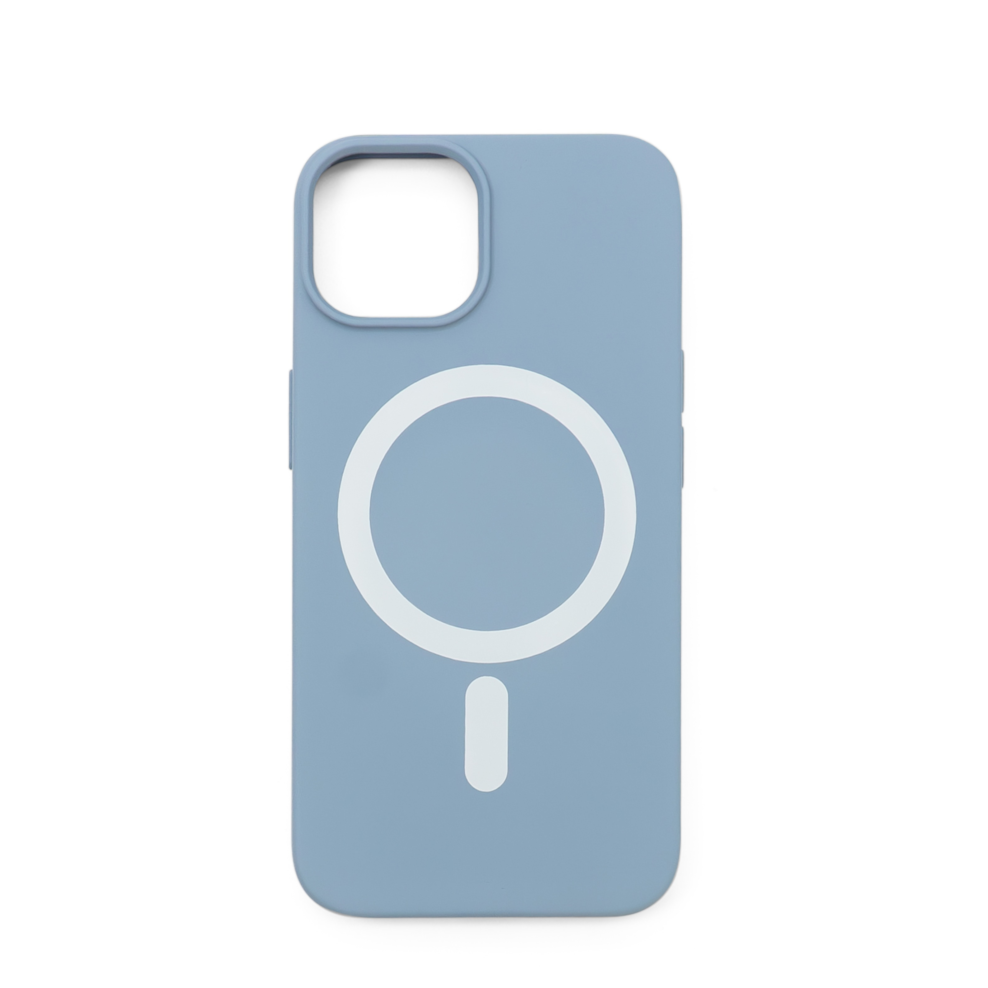 iPhone 14 / iPhone 13 MagSafe Silikon Case Hülle - Blaugrau